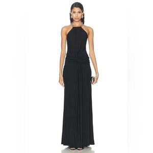 NWT SIMKHAI Annabelle Halter Gown in Black size 2